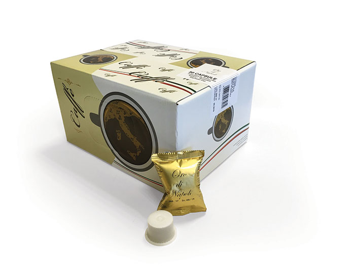 Qualità Oro di Napoli (50 capsule compatibili con Kimbo, Indesit, Maranello)