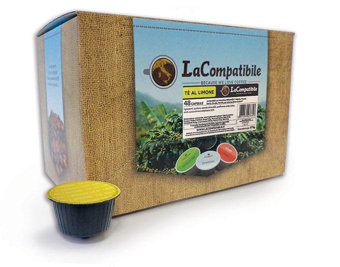 Tè al Limone Solubile (48 capsule compatibili con Nescafè Dolcegusto)
